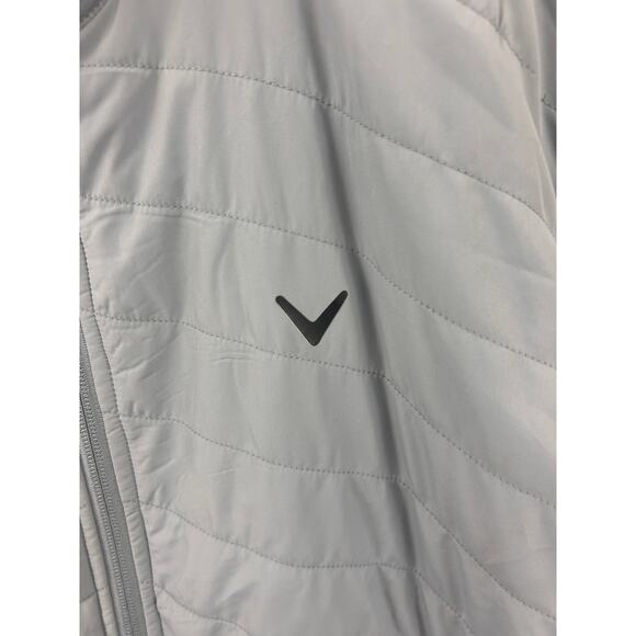 Callaway Quilted Full Zip Jacket Gray XL Golf Performance Layer Lightweight - Picture 7 of 7
